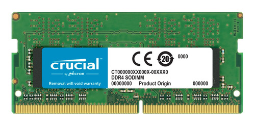 Memoria RAM gamer color verde 32GB 1 Crucial CT32G4SFD832A