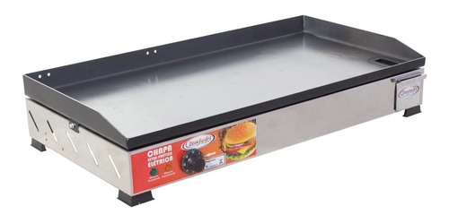 Chapa Elétrica P/ Lanches Inox 77x40cm Profissional Inmetro