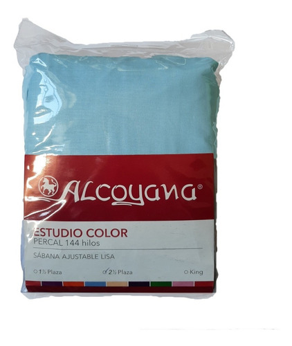 Imagen 1 de 1 de Sabana Ajustable Alcoyana Percal 144 Hilos 1 1/2 Plaza