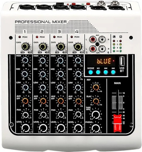 Consola Mixer 4 Canales + Bluetooth + Usb - Ross Mx400