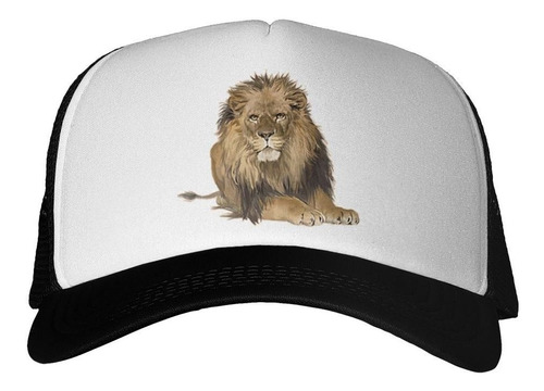 Gorra Leon Cuerpo Entero Sentado Salvaje