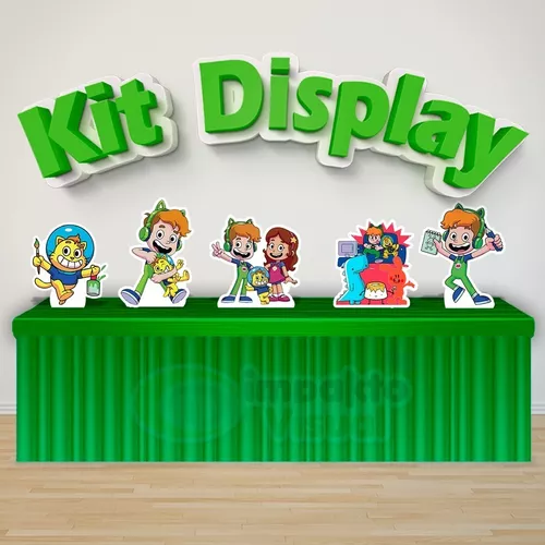 Kit 5 Displays De Mesa E 1 Toten de chão Tema Gato Galáctico