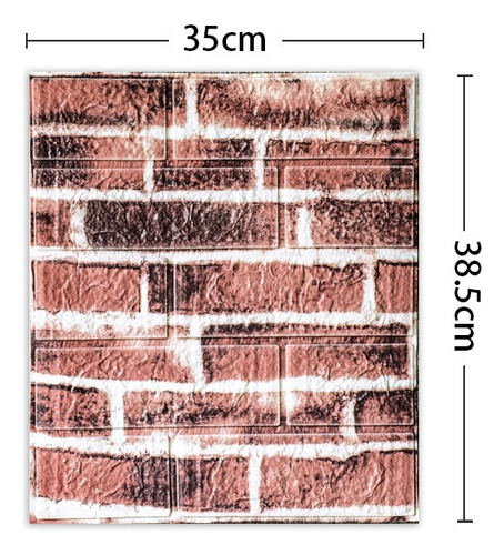 Panel Decorativo Autoadhesivo 3d Para Pared Espuma Ladrillo Ladrillo Ladrillo Rojo
