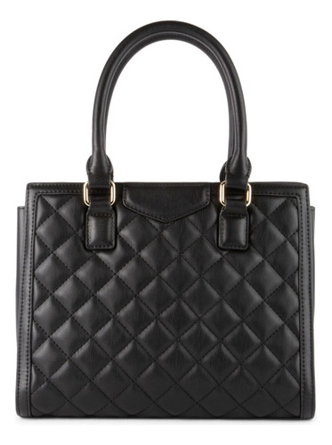 Bolsa Crossbody Bvida Steve Madden Mujer Acabado de los herrajes Oro Color Negro Correa de hombro Negro Diseño de la tela Capitonado