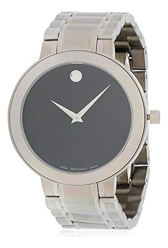 Reloj De Esfera Negra De Acero Inoxidable Movado Stiri 06072