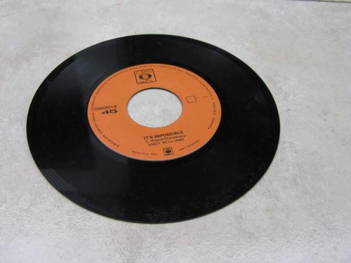 Psicodelia: Disco Vinil 45 Love Story Andy Williams D2-bol3