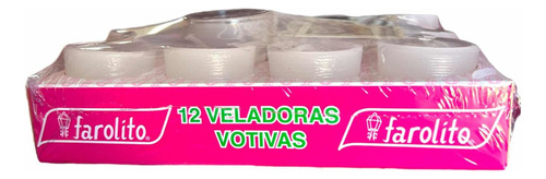 Veladoras Docenera Folorito 12 Pzs Blancas