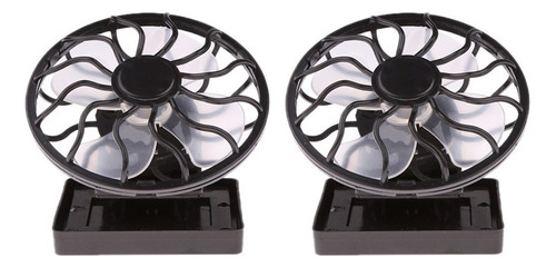 2 Piezas Mini Ventilador Solar Clip-on Heladera Al Aire