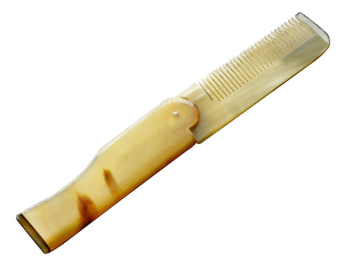 Peineta Portátil Con Forma De Cuerno De Buey Natural: Herram