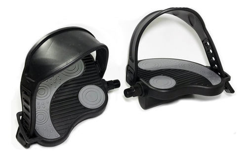 2x Ejercicio Tiras De Pedal De Bicicleta Equipo De Gris