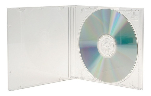 Imagen 2 de 2 de Estuche Caja Transparente De 25 Unidades Cd Dvd Blue Ray