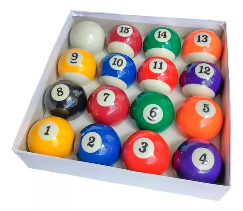 Jogo Bolas De Bilhar Sinuca Numeradas 52mm Snooker - Billiard