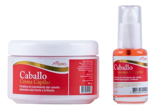 Flora®kit Caballo Crema 300g + Aceite30ml Para Pelo