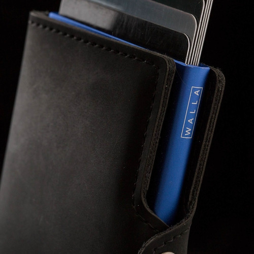 Imagen 2 de 5 de Billetera Walla Wallets - Vintage Black & Blue