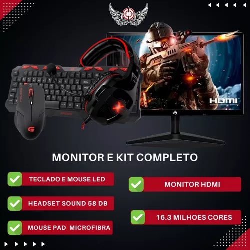 Pc Gamer Completo I7 16gb Ssd Monitor + Kit Game Full Hd