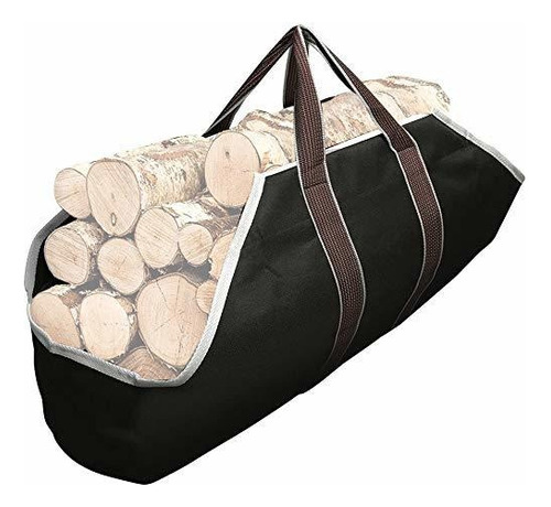 Lona Grande Log Tote Bag Carrier Chimenea Interior Leña Tote