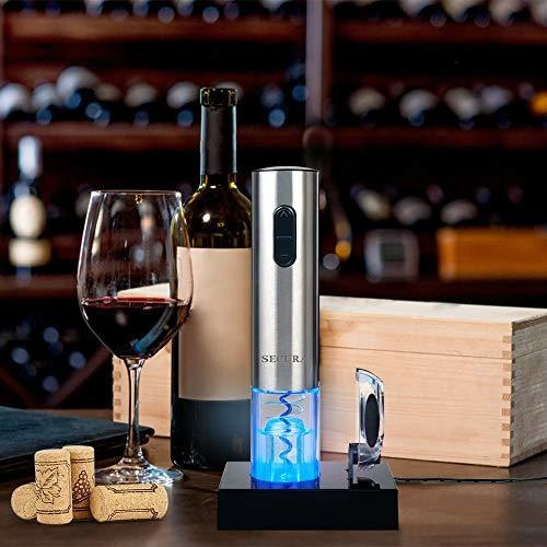 Sacacorchos Electrico Recargable Con Base Abridor De Vinos
