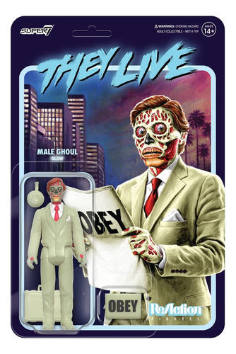 Super7 They Live Male Ghoul (glow) - Figura De Acción They.