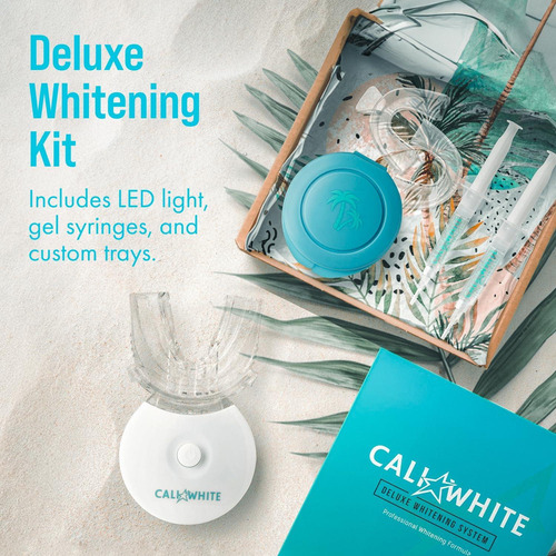 Kit Blanqueador De Dientes Cali White Con Luz Led Y Jeringas