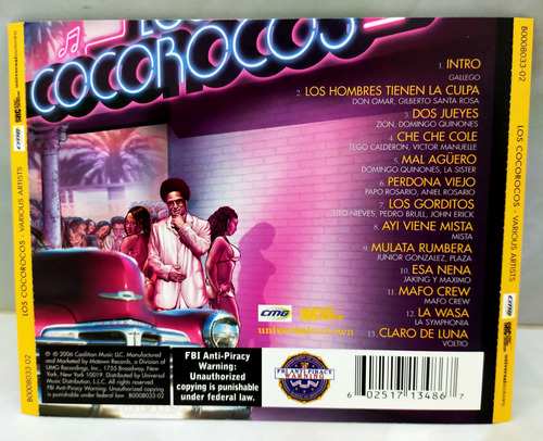 Cd Los Cocorocos - Santarosa, Tego Calderón - Universal 2003 (Usado)