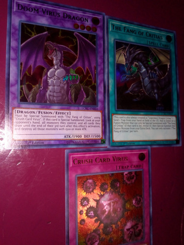 Lote Yugi-oh! Combo Doom Virus Dragon Inglés Original