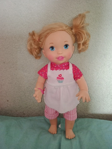 Muñeca Little Mommy Pequeña Chef Mattel Usada (Usado)