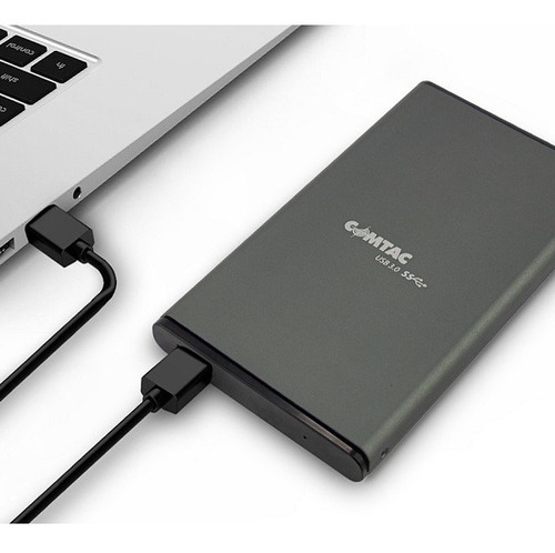 Case Usb 3.0 Metallic Black Para Hdd Sata 25 Comtac 9389