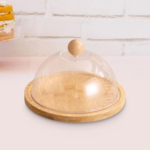 Soporte De Madera Para Tartas, Bandeja Redonda Para Pequeño