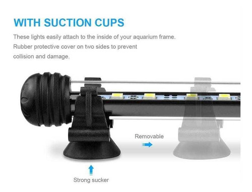 Imagen 3 de 3 de Luz Led Para Acuario 58cm Luz Azul Y Blanco Led