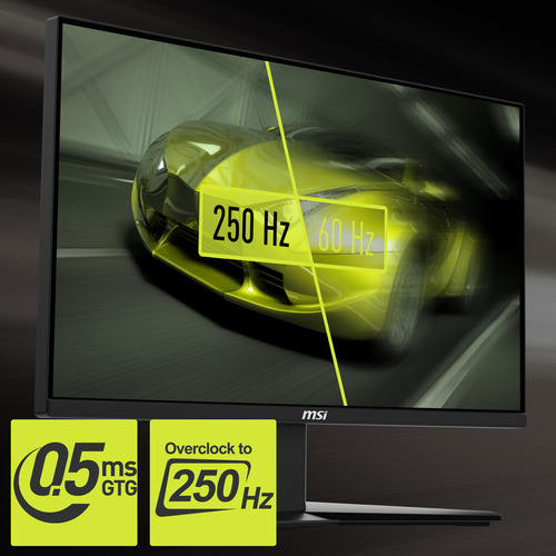 Monitor Msi 255xfv 25 Fhd 250hz 0.5ms Hdr 1x Dp 2x Hdmi