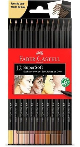 Set 12 Colores Supersoft Faber Castell - Mosca