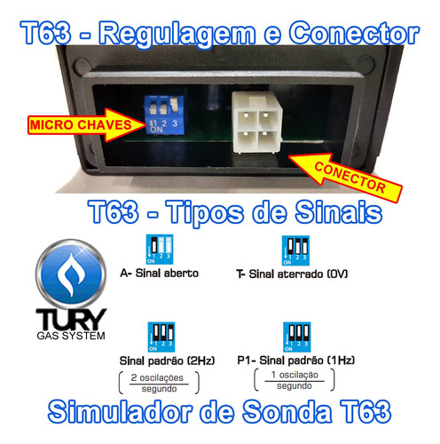 Imagem 3 de 6 de Simulador T63 De Sonda Lambda Universal Gasolina Tury Gas