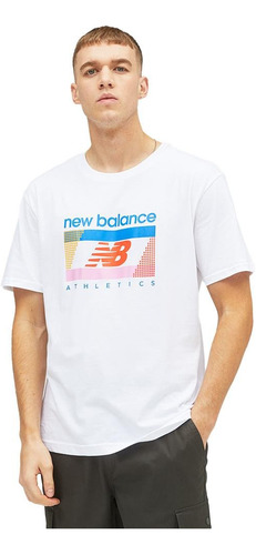 Camiseta New Balance Athletics Amplified Para Hombre-blanco
