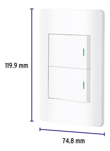 Placa Armada 2 Interruptores 1.5 Mód, Lisboa Volteck 47960