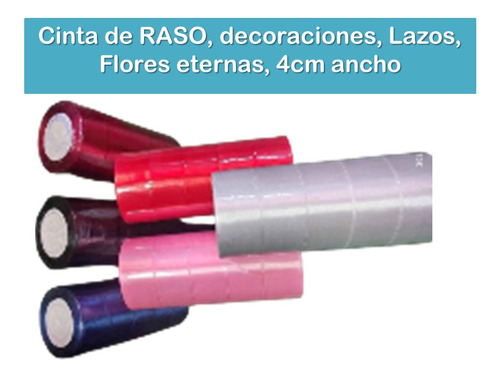 Cinta Raso # 9 Rollo  4cms Ancho
