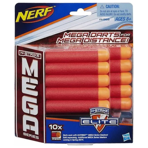 Dardos Nerf Mega X 10 Importado Nuevo Blister Cerrado