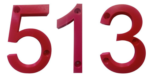 Números Para Residenciales, Mxdru-513, Número 513, 17.7cm Al