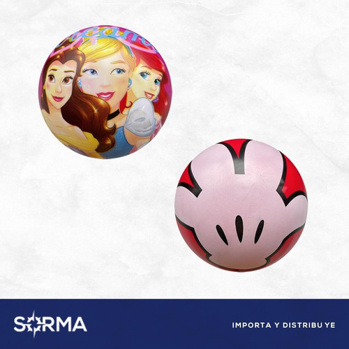 Imagen 5 de 8 de Pelota Goma Mickey/princesas Licencia Oficial Disney
