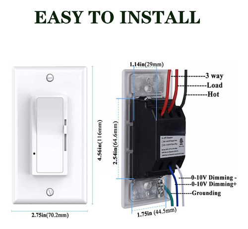 Interruptor De Atenuación Led De 0 10 V Luz Led Regula...