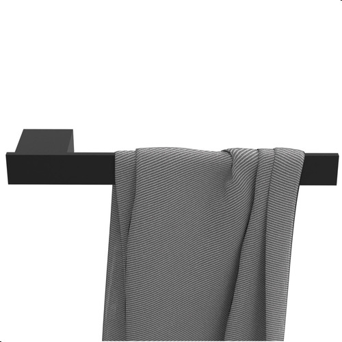 Porta Toalha De Rosto Dupla Fixação Parede Preto U.master