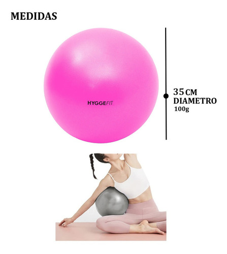 Imagen 2 de 10 de Pelota Esferodinamia 35cm Fitness Pilates Yoga Gym Funcional