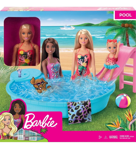 Barbie Piscina Accesorios - Mattel - Mejor Precio!