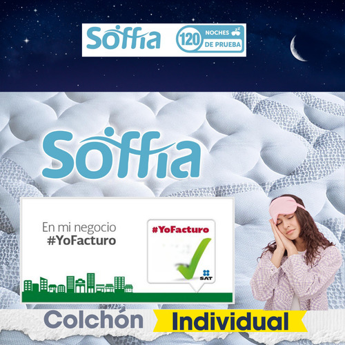 Colchon Individual Soffia Memory Foam Hibrido Ortopedico