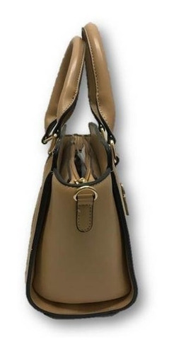 Imagen 3 de 6 de Bolso De Dama Mini Tote Diseño Flores Con Correa Ajustable