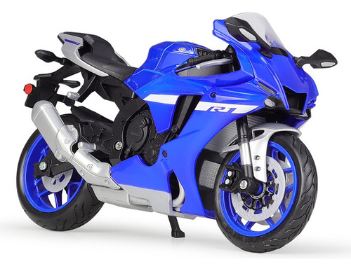Mz 1:18 Yamaha 2021 Yzf-r1 Motocicleta De Aleación Azul