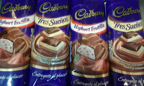 Chocolates Cadbury Por 160 Grs Yogurt Frutilla Floresta