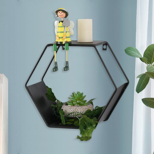 Estantes De Pared De Hierro Hexágono Estante De Flores
