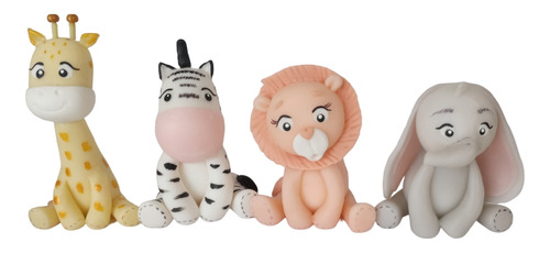 Animalitos Selva Porcelana Fria Jirafa Cebra León Elefante 