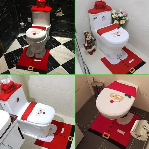 Set Fundas Navidad Baño Decoración Navideña