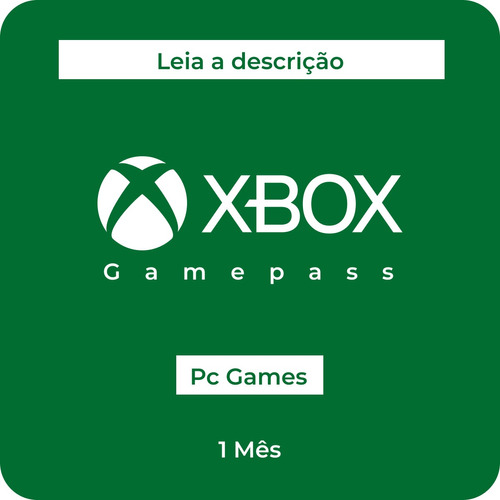 Cartão Gamepass Digital Para Pc 1 Mês - Somente Para Novos Usuarios - Código 25 Digitos